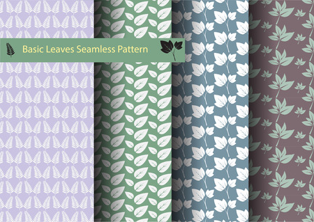 Basic Leaves Shape Seamless Patternのイラスト素材