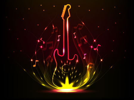 Abstract Guitar Background Vector Illustrationのイラスト素材