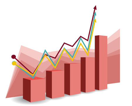 Abstract Business Target Graph and Chartのイラスト素材