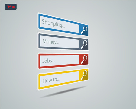 Colorful Search bar with Keyword Setのイラスト素材