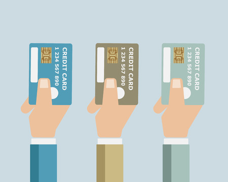 Hand with Credit Card Vectorのイラスト素材