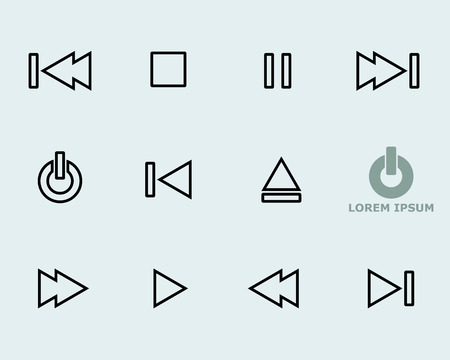 Media Player Icon Symbol Vectorのイラスト素材