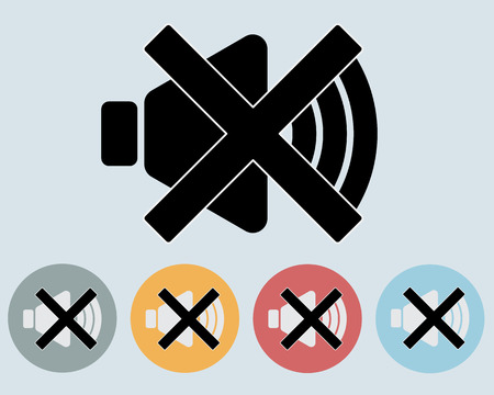 Sound Mute , Speaker off Icon Symbol Vectorのイラスト素材