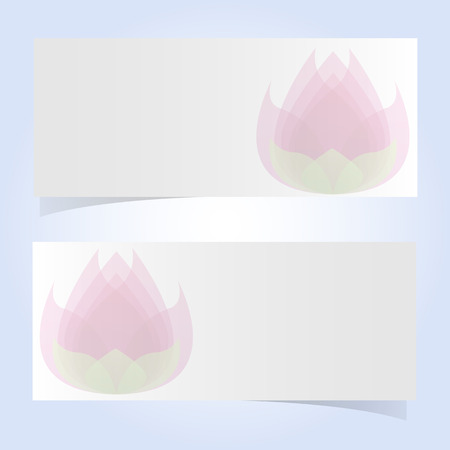 Pink Lotus Flower Banner Vectorのイラスト素材