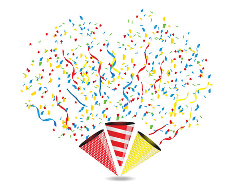 Party Paper Popper Background Vectorのイラスト素材