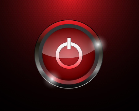 red power button on red background with mesh illustrationのイラスト素材