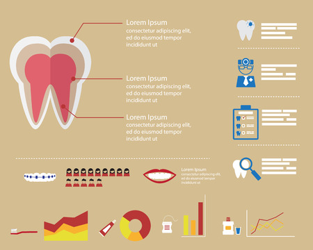 Dental Infographic Background ,Clean Mouth infographic vector illustrationのイラスト素材