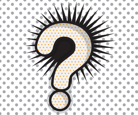 Question Mark Shape Pop art,Comic Book Background Vector Illustrationのイラスト素材