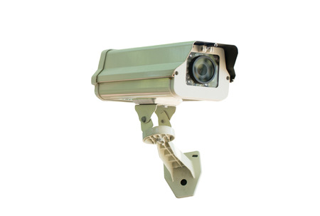 cctv camera  isolated on white background with clipping  path included