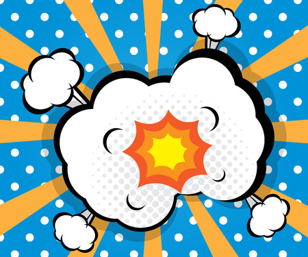 abstract boom pop art, comic book background vector illustrationのイラスト素材