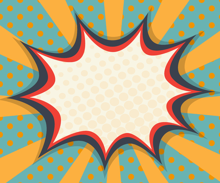 abstract blank speech bubble comic book, pop art for background vector illustrationのイラスト素材