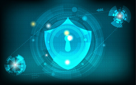 abstract network security technology background vector illustrationのイラスト素材