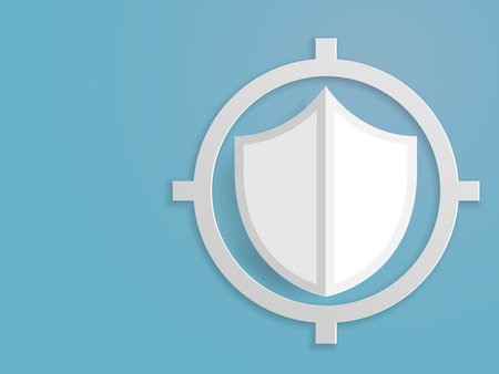 Shield protection paper art background vector illustrationのイラスト素材