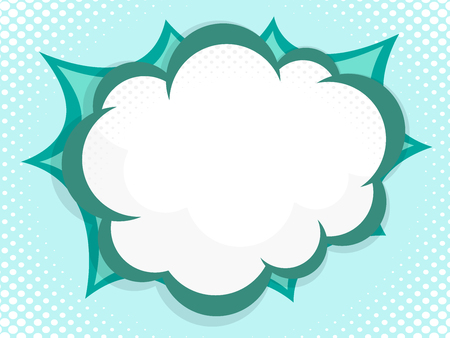 illustration of blank speech bubble pop art, comic book vector backgroundのイラスト素材