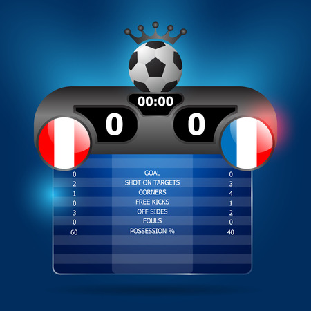 illustration of soccer score and statistics board vector backgroundのイラスト素材