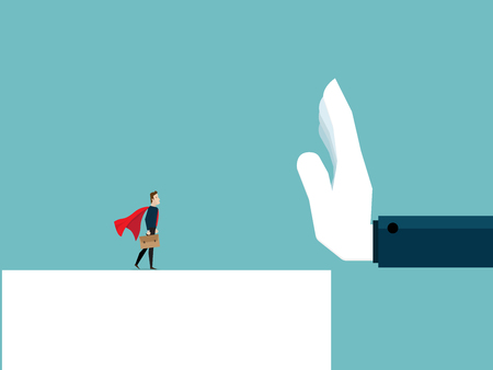 illustration of businessman refuse by bighand vector cartoonのイラスト素材