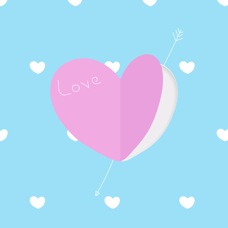 abstract heart shape background vector illustrationのイラスト素材