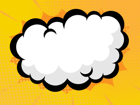 abstract comic book, pop art blank speech bubble vector backgroundのイラスト素材