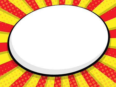 abstract blank speech bubble comic book, pop art vector backgroundのイラスト素材