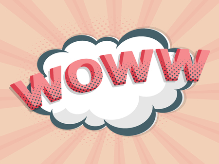 abstract wow comic book, pop art vector backgroundのイラスト素材