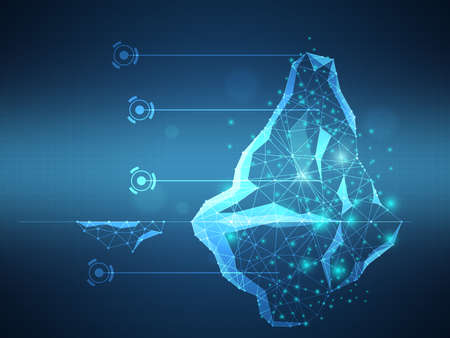 iceberg futuristic technology vector illustration backgroundのイラスト素材