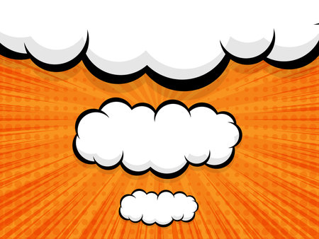 abstract comic book popart with blank speech bubble background vector illustrationのイラスト素材