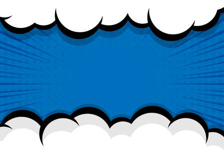 abstract comic book popart with blank speech bubble background vector illustrationのイラスト素材