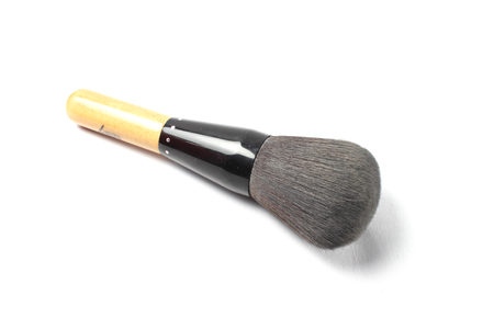 Make-up brushes on white backgroundの写真素材