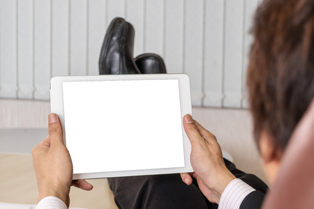 businessman and empty tabletの写真素材