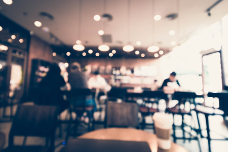 Blurred images in the coffee shop for backgroundの写真素材