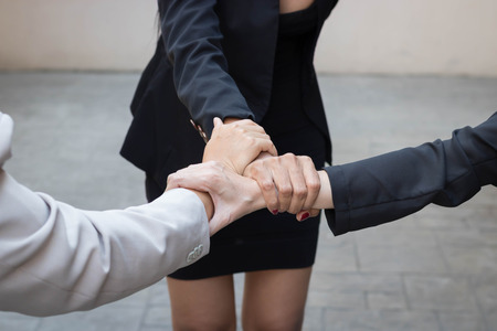 Business group with hand concept teamworkの写真素材