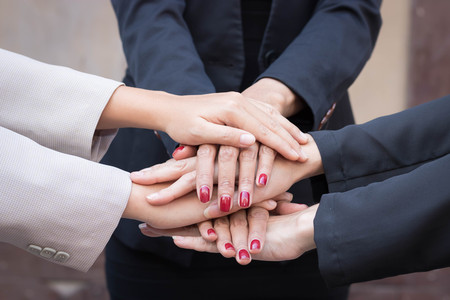 Business group with hand concept teamworkの写真素材