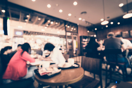 Blurred images in the coffee shop for backgroundの写真素材