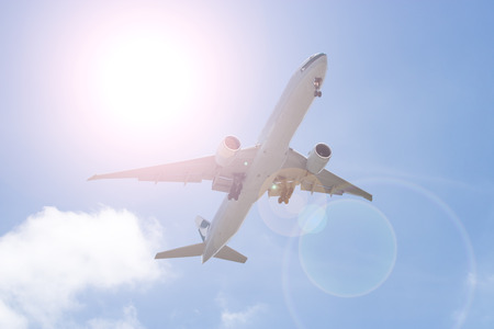 The aircraft in the sky