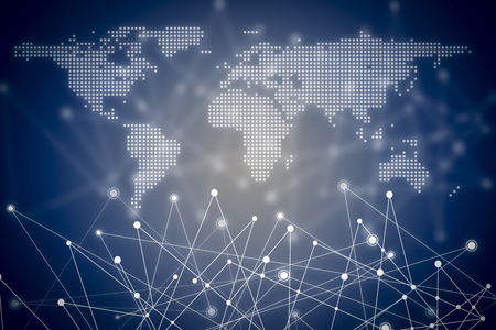 Internet connected on abstract background /Technology concept