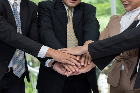 Business human hands were a collaboration concept of teamwork business trust group pf people