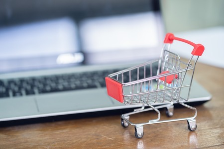 Shopping online and ecommerce conceptの写真素材