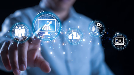 Digital marketing internet advertising and sales increase business technology concept,の写真素材