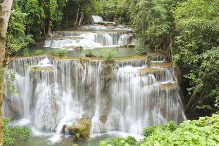 Called Huai Mae Kamin Waterfall, Kanchanaburi is Thailand.