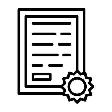 Certificate Vector Iconのイラスト素材