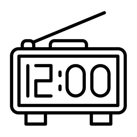 Digital clock Vector Iconのイラスト素材