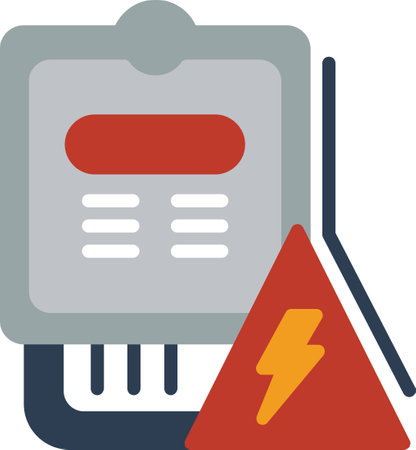 Electric Meter Flat Iconのイラスト素材