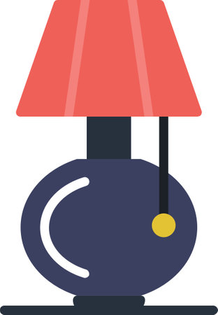 Table Lamp Flat Iconのイラスト素材