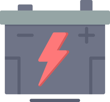 Accumulator Flat Iconのイラスト素材