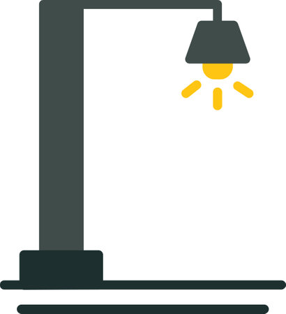 Street Lamp Flat Iconのイラスト素材