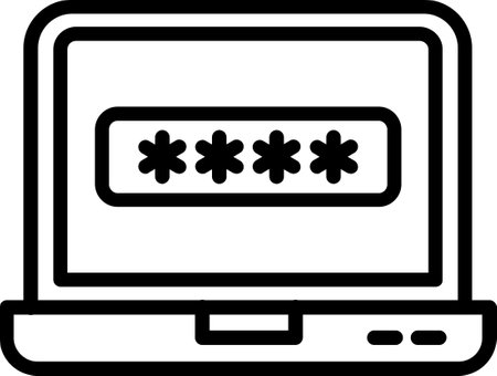 Password Line Iconのイラスト素材