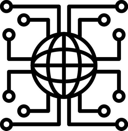 Digitalization Line Iconのイラスト素材