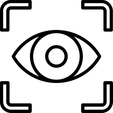 Eye Scanner Line Iconのイラスト素材
