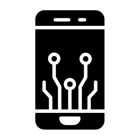 Smartphone Glyph Iconのイラスト素材