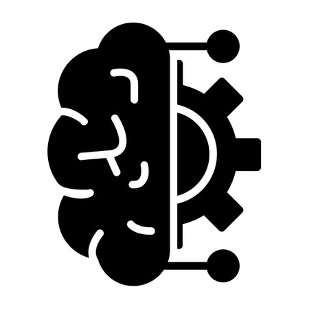 Artificial Intelligence Glyph Iconのイラスト素材